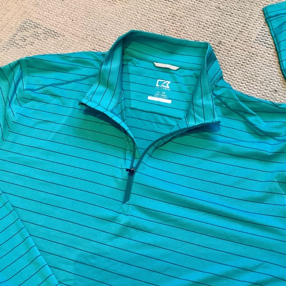 Cutter & Buck Other - Cutter & Buck CB DryTec UPF 50 Teal Quarter-Zip Golf Pullover Men’s Sz XL